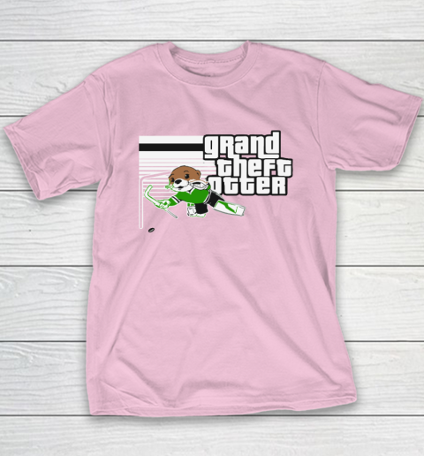 Jake Oettinger Grand Theft Otter Dallas Hockey Youth T-Shirt 6