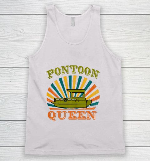 Vintage Pontoon Boat Queen Pontooning Gifts Tank Top