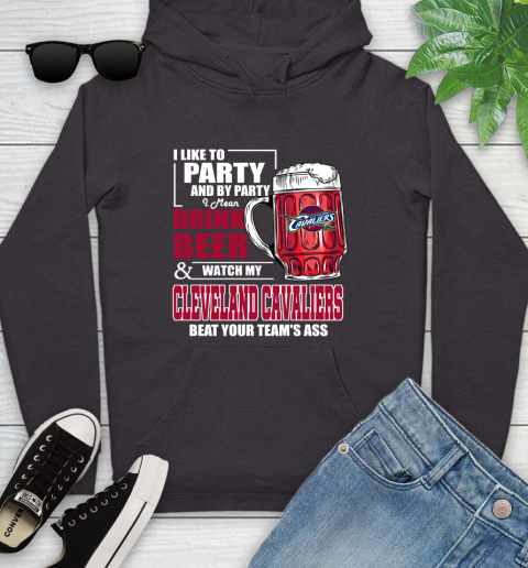 NBA Drink Beer and Watch My Cleveland Cavaliers Beat Your Team's Ass Basketball Youth Hoodie 8