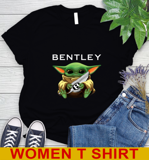 Star Wars Baby Yoda Hugs Bentley Car Shirt 85