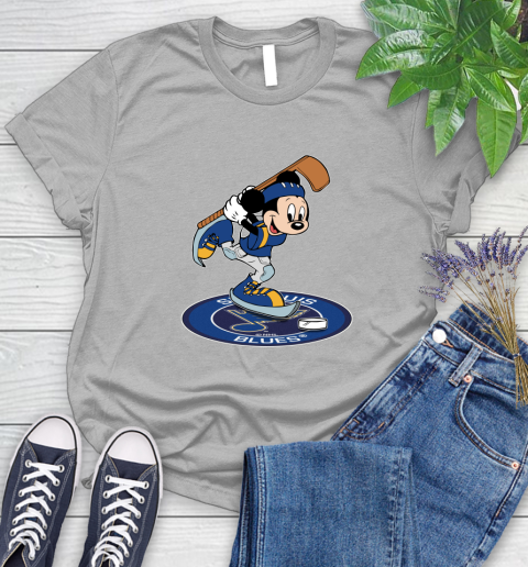 NHL Hockey St.Louis Blues Cheerful Mickey Disney Shirt Women's T-Shirt 5