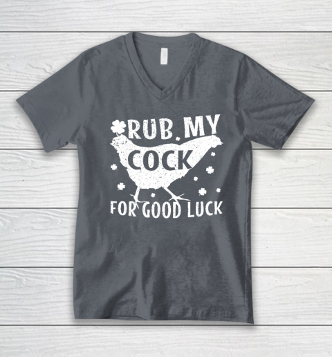 Rub My Cock For Good Luck V-Neck T-Shirt 3