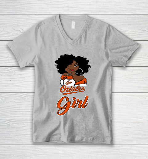 Baltimore Orioles Girl MLB V-Neck T-Shirt 4
