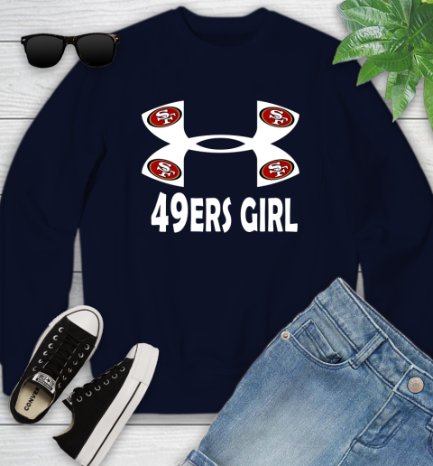 NFL San Francisco 49ers Girl Under Armour Football Sports Youth Sweatshirt 2