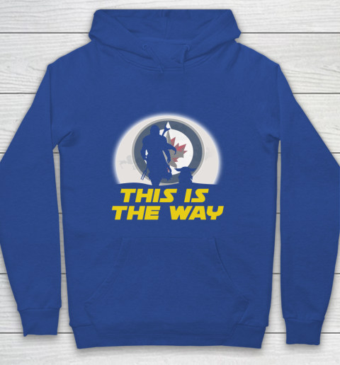 Winnipeg Jets NHL Ice Hockey Star Wars Yoda And Mandalorian This Is The Way Youth Hoodie 6