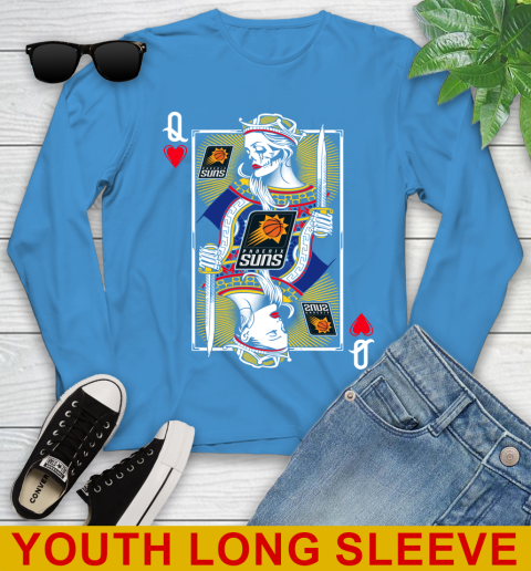 NBA Basketball Phoenix Suns The Queen Of Hearts Card Shirt Youth Long Sleeve 8