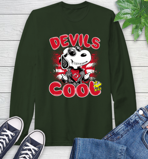 NHL Hockey New Jersey Devils Cool Snoopy Shirt Long Sleeve T-Shirt 6