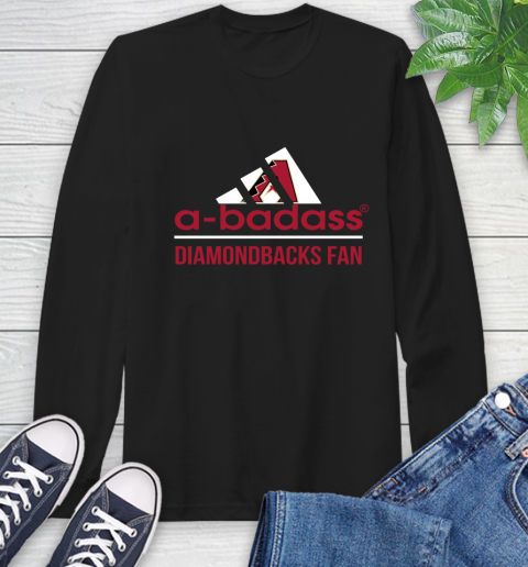 MLB A Badass Arizona Diamondbacks Fan Adidas Baseball Sports Long Sleeve T-Shirt