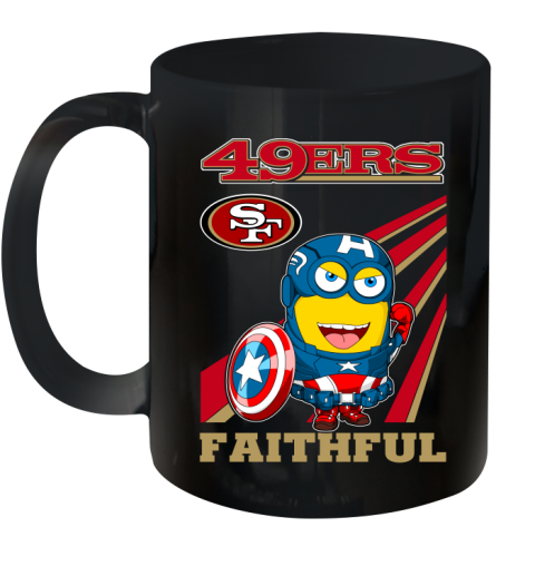 NFL Football San Francisco 49ers Captain America Marvel Avengers Minion Faithful Shirt Ceramic Mug 11oz