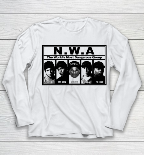 N.W.A Shirt The World's Most Dangerous Group Youth Long Sleeve