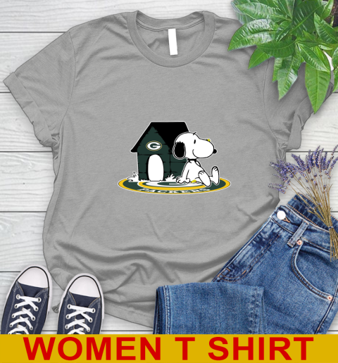 NFL Football Green Bay Packers Snoopy The Peanuts Movie Shirt Women's T-Shirt 11