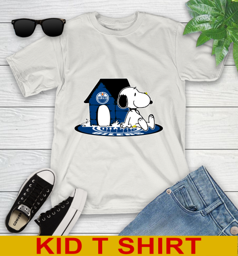 NHL Hockey Edmonton Oilers Snoopy The Peanuts Movie Shirt Youth T-Shirt 12