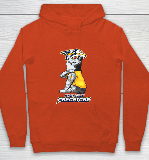 NHL My Cat Loves Nashville Predators Hockey Youth Hoodie 3