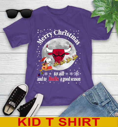 Chicago Bulls Merry Christmas To All And To Bulls A Good Season NBA Basketball Sports Youth T-Shirt 3