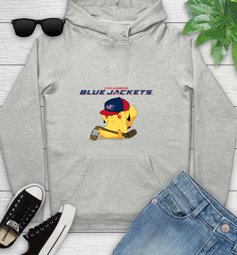 NHL Pikachu Hockey Sports Columbus Blue Jackets Youth Hoodie