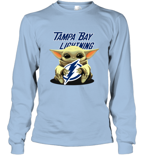 Baby Yoda Hug Tampa Bay Lightning Logo Shirt