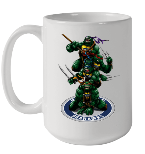 NFL Football Seattle Seahawks Teenage Mutant Ninja Turtles Shirt Ceramic Mug 15oz