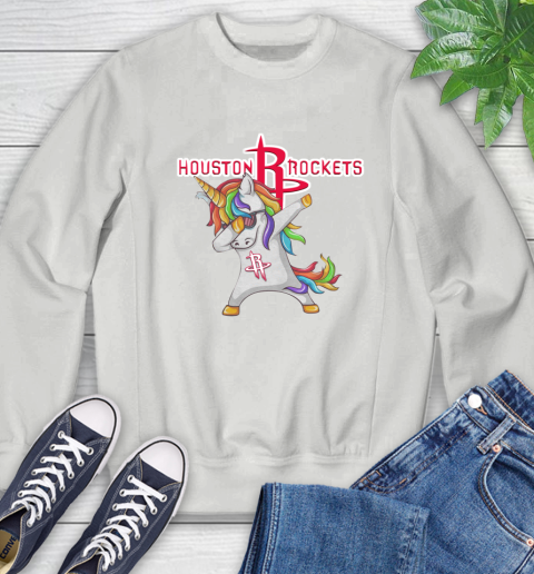 Houston Rockets NBA Basketball Funny Unicorn Dabbing Sports Sweatshirt 6 Houston Rockets NBA Basketball Funny Unicorn Dabbing Sports Sweatshirt - Image 6