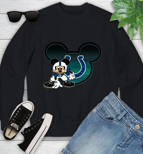 NFL Indianapolis Colts Mickey Mouse Disney Football T Shirt Youth Sweatshirt 2