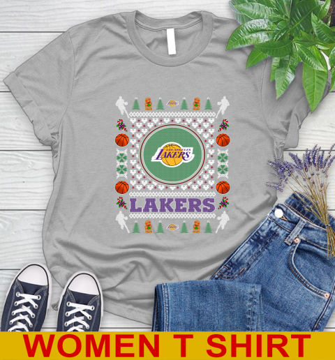 Los Angeles Lakers Merry Christmas NBA Basketball Loyal Fan Women's T-Shirt 5