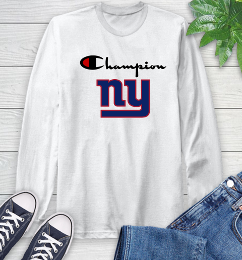 NFL Football New York Giants Champion Shirt Long Sleeve T-Shirt