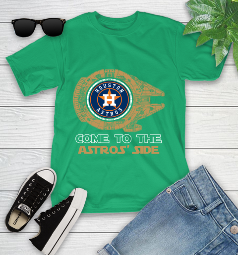 MLB Come To The Houston Astros Side Star Wars Baseball Sports Youth T-Shirt 8