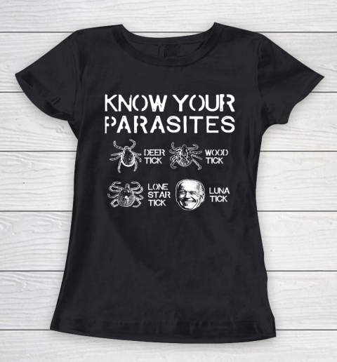 Know Your Parasites Funny Joe Biden Luna Tick Women's T-Shirt