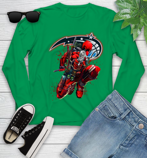 NBA Deadpool Marvel Comics Sports Basketball Orlando Magic Youth Long Sleeve 6