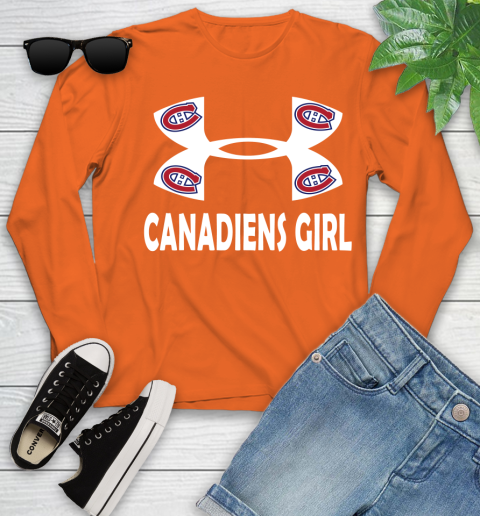 NHL Montreal Canadiens Girl Under Armour Hockey Sports Youth Long Sleeve 3