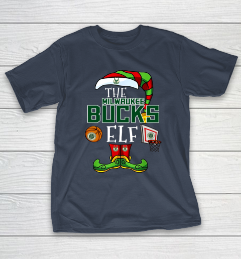 Milwaukee Bucks Christmas ELF Funny NBA T-Shirt 3