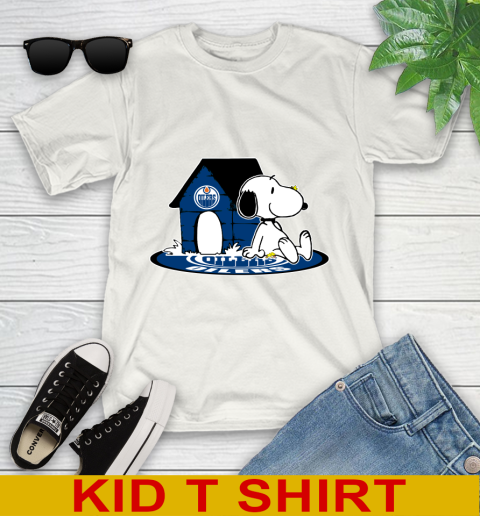 NHL Hockey Edmonton Oilers Snoopy The Peanuts Movie Shirt Youth T-Shirt