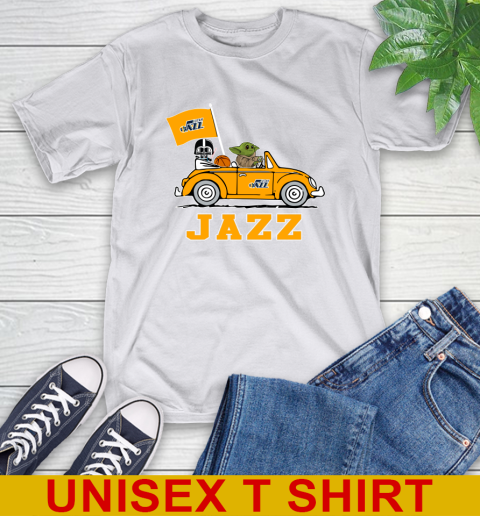 NBA Basketball Utah Jazz Darth Vader Baby Yoda Driving Star Wars Shirt T-Shirt 12