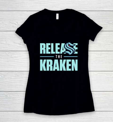 Release The Kraken T Shirt – Seattle Kraken Women's V-Neck T-Shirt