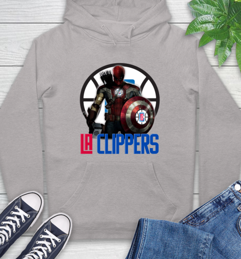 LA Clippers NBA Basketball Captain America Thor Spider Man Hawkeye Avengers Hoodie 12