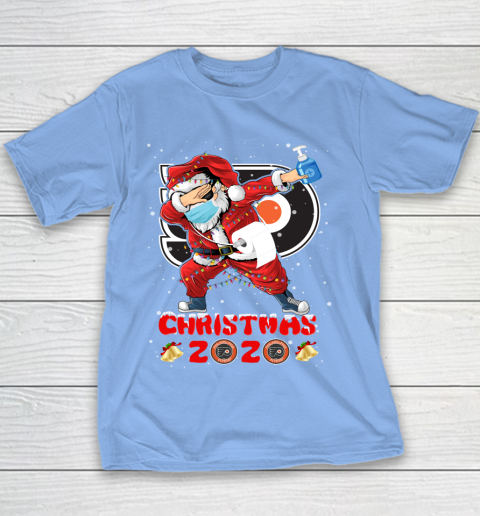 Philadelphia Flyers Funny Santa Claus Dabbing Christmas 2020 NHL Youth T-Shirt 8