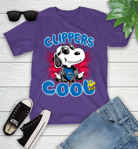 NBA Basketball LA Clippers Cool Snoopy Shirt Youth T-Shirt 3
