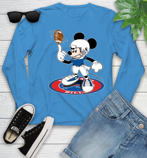 NFL Football Buffalo Bills Cheerful Mickey Disney Shirt Youth Long Sleeve 7