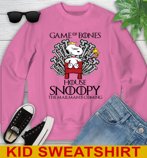Game of bones house snoopy the mailman is coming tshirt 99