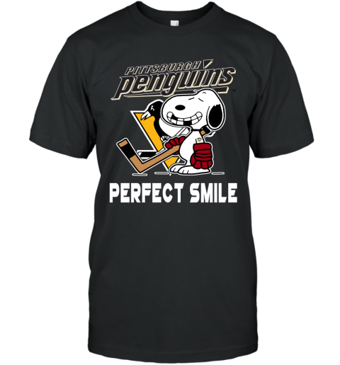 NHL Pittsburgh Penguins Snoopy Perfect Smile The Peanuts Movie Hockey T Shirt