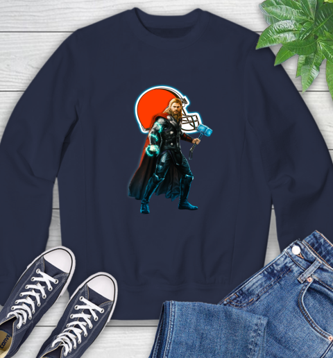 NFL Thor Avengers Endgame Football Cleveland Browns Sweatshirt 3