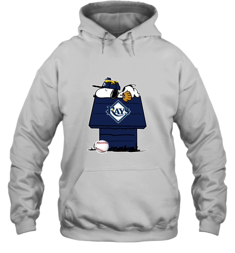 Tampa Bay Rays Snoopy And Woodstock Resting Together MLB Hoodie
