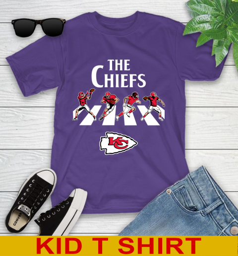 NFL Football Kansas City Chiefs The Beatles Rock Band Shirt Youth T-Shirt 3