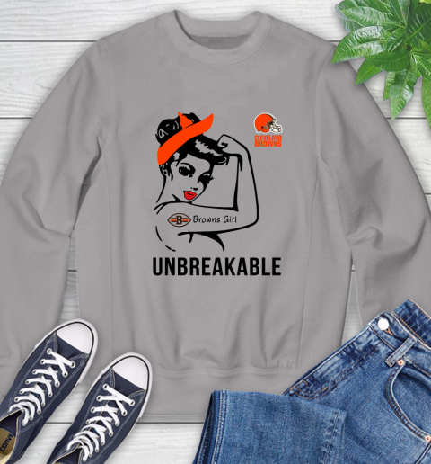 NFL Cleveland Browns Girl Unbreakable Football Sports Sweatshirt 3