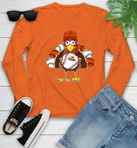Baltimore Orioles Turkey thanksgiving Youth Long Sleeve 4