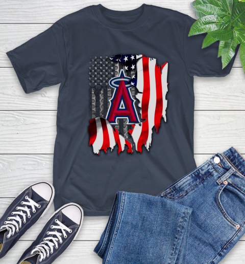 Los Angeles Angels MLB Baseball American Flag T-Shirt 3