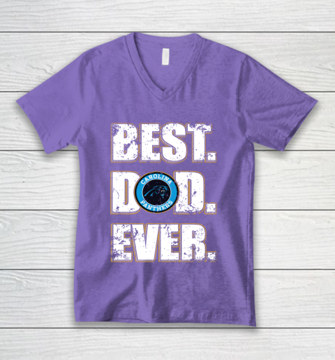 NFL Carolina Panthers Football Best Dad Ever Family Shirt V-Neck T-Shirt 8