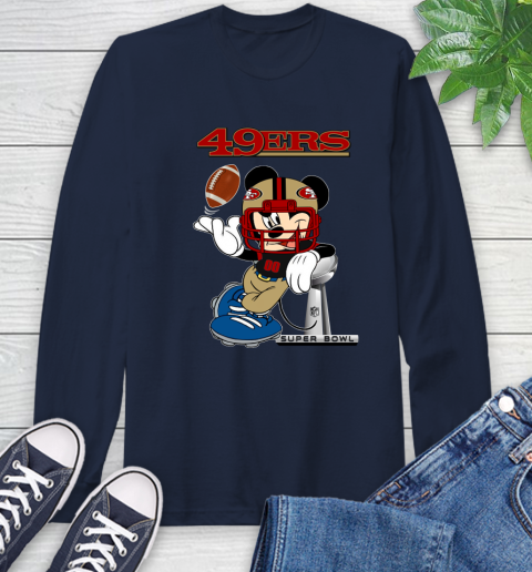 NFL San Francisco 49ers Mickey Mouse Disney Super Bowl Football T Shirt Long Sleeve T-Shirt 4