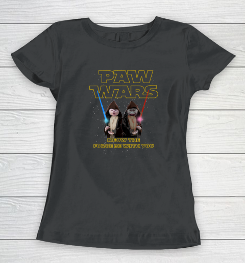 Paw Wars Funny Cat Lover Women's T-Shirt