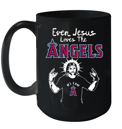 Los Angeles Angels MLB Baseball Even Jesus Loves The Angels Shirt Ceramic Mug 15oz
