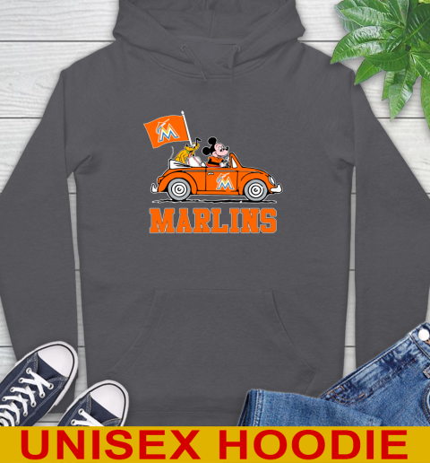 MLB Baseball Miami Marlins Pluto Mickey Driving Disney Shirt Hoodie 7